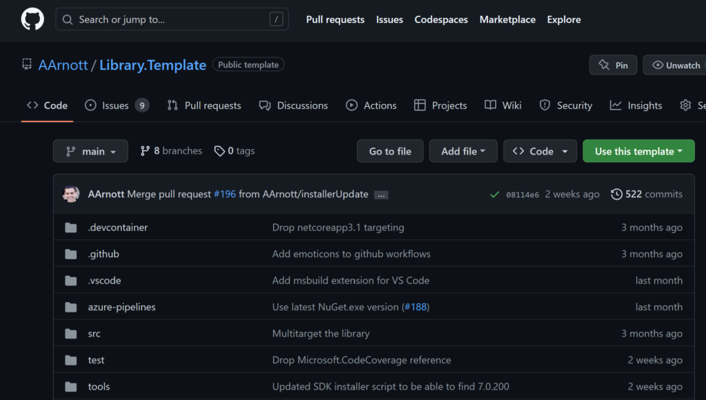 Library.Template A git repo template for development JMPInline
