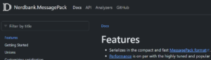 A fresh MessagePack library